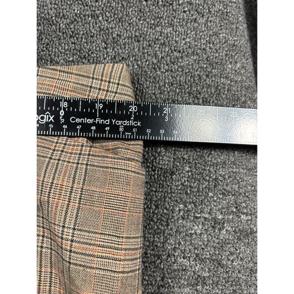 Lane Bryant Wide Pants Womens Size 18 Brown Plaid High Rise Stretch - Picture 5 of 7